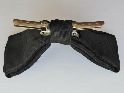 Black pique Tenax clip on bow tie vintage English mens dress wear ready-tied BF